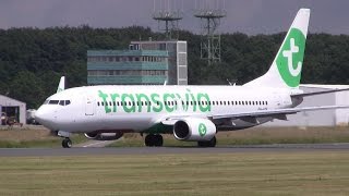 Transavia ► Boeing 737800 ► Takeoff ✈ Groningen Airport Eelde [upl. by Ivana682]