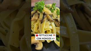 🔴 FETTUCCINE con HONGOS 🍝🇮🇹 RAPIDAS y DELICIOSAS chefroberta comida food [upl. by Ashly]