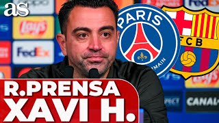 XAVI HERNÁNDEZ RUEDA PRENSA completa PSG BARCELONA  Champions League [upl. by Amos781]