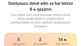 PULSUZ LEOBANK SİFARİŞ ET 8 AZN QAZAN SONA KİMİ İZLE VE QAZAN 👍✅💸💰 [upl. by Ohnuj]