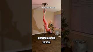 Inverted crucifix pole dance tutorial poletutorial Intermediate pole move ✨ [upl. by Ardnahs]