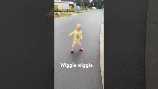 Toddler wiggle wiggle 🥹 funny baby cute cutebaby dance mom family [upl. by Anyek]