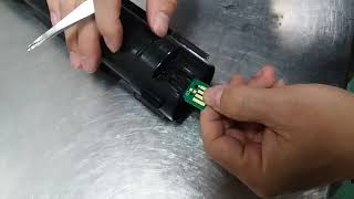 how to install and replace the chip for 6510 6515 toner cartridge [upl. by Galitea179]