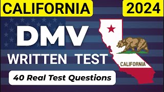 California DMV written test 2024  40 REAL Test Questions  DMV Permit Test [upl. by Nileuqcaj970]