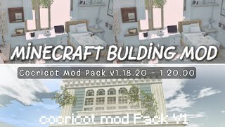 mcpe🍂Aesthetic Cocricot Mod Pack v118  120 🎀✨️Minecraft minecraftmod texturepack mcpe [upl. by Anek]