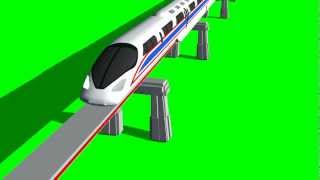 train  Monorail  train passes over bridge  quotChroma Key Effectsquot [upl. by Salta]