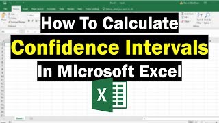 How To Calculate Confidence Intervals In Excel [upl. by Lohse810]