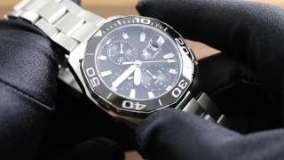 Tag Heuer Aquaracer 300M Chronograph CAY211ABA0927 Showcase Review [upl. by Just539]