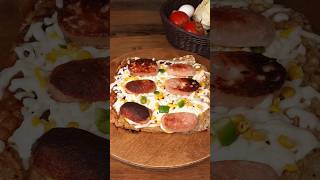 How to make a delicious pizza without pizza dough at home [upl. by Eiramanel]