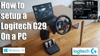 How to setup a Logitech G29 steering wheel on a PC [upl. by Lotsyrc]