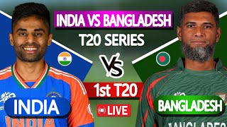 Bangladesh vs India live  বাংলাদেশ বনাম ভারত লাইভ  BAN vs IND 1st T20  Live cricket match today [upl. by Cissiee226]