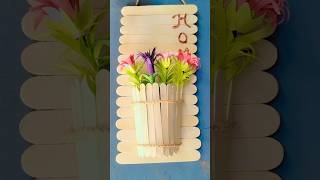 DIY icecream sticks wallhanging icecreamstickcraftideas shorts [upl. by Kylah34]