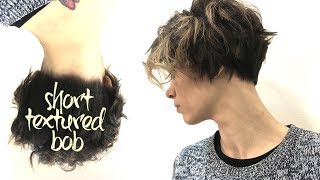 textured Short Bob Haircut [upl. by Oileve]