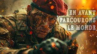 EN AVANT PARCOURONS LE MONDE  Chant des Parachutistes ⚔️🇫🇷 avec paroles [upl. by Dorn292]