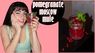 Pomegranate Moscow Mule Vodka Cocktails [upl. by Adaynek]