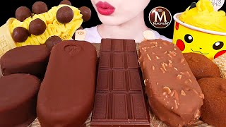 ASMR MUKBANG｜ROASTED MARSHMALLOW CHOCOLATE ICE CREAM MALTESERS 구운 마시멜로 초코찰떡 초코아이스크림 EATING SOUNDS 먹방 [upl. by Christis]