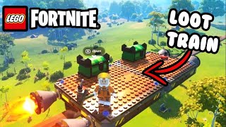 Creating A Train In Lego Fortnite [upl. by Hannah]