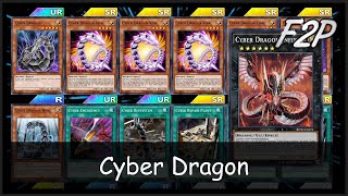 CYBER DRAGON 2024  F2PP2W Deck Analysis amp Testing YuGiOh Duel Links [upl. by Irrabaj]