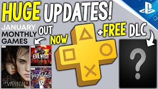 HUGE PS Plus January UPDATES Free PS Games OUT NOW Huge Free PS Plus DLC  More PlayStation News [upl. by Ebaj821]