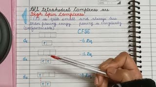 Crystal field splitting in tetrahedral complexes [upl. by Garv]