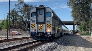 Amtrak Cab Car Leads Departure To Hanford [upl. by Nibla]