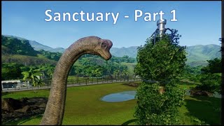 Claires Sanctuary DLC Sanctuary Island Part 1  Jurassic World Evolution [upl. by Bolger191]