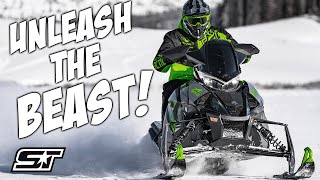 Fastest Factory Turbo Snowmobile  Arctic Cat Thundercat EPS with ATAC [upl. by Nacul]