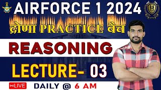 Reasoning 03 Airforce 1 2024 Y group Reasoning by Robin tomar sir  Air force 1 2024 exam Classes [upl. by Celisse558]