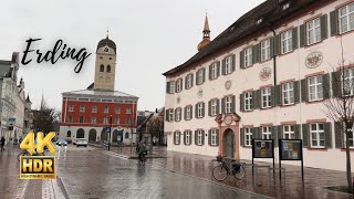 Walking in the Rain in Erding  Bavaria Germany  4K HDR [upl. by Lund]