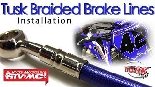 Tusk Motorcycle amp ATV Braided Brake Lines  Install amp Overview [upl. by Erihppas]