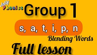 Jolly phonics group 1 satipn Blending words phonics group 1 [upl. by Niobe179]