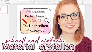 Wie erstelle ich mein Material  mit PowerPoint  Word [upl. by Tsenre]