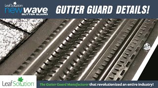 New Wave Gutter Guard Details  Gutter Guards that work [upl. by Neille]