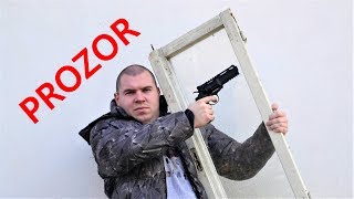 Da li PISTOLJ na METALNE kuglice moze da polomi PROZOR EXPERIMENT [upl. by Radburn]