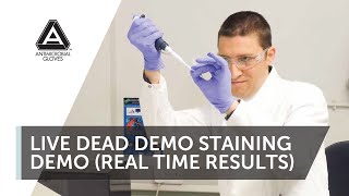 Live Dead Demo Staining Demo Real Time Results  AMG Antimicrobial Gloves [upl. by Gipps888]