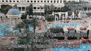 Caesars Palace Las VegasOctavius Tower Premium Room and More [upl. by Baoj]