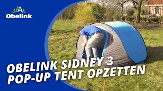 Obelink Sidney 3 Popup tent Opzetten  Instructievideo I Obelink [upl. by Nagap189]