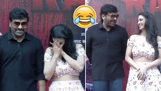 Chiranjeevi Making Fun With Daksha  Ravanasura Movie Opening  Manastars [upl. by Goulder527]