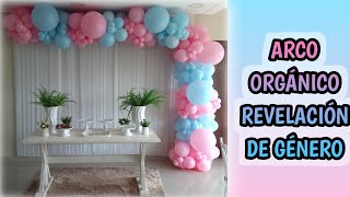 CÓMO HACER UN ARCO DE GLOBOS PARA REVELACIÓN DE GÉNERO  DECORACIÓN CON GLOBOS  GUIRNALDA ORGÁNICA [upl. by Nabois352]