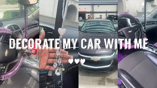 CLEANDECORATE MY CAR WITH ME  purple decor amp more [upl. by Akihdar37]