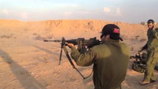 Shooting the Negev machine gun [upl. by Arundell]