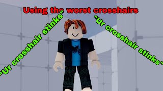 Using The WORST Crosshairs In Roblox Rivals [upl. by Eninaej]