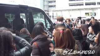 CNBLUE arriving  JFK airport NYC 140120 [upl. by Nonahs]