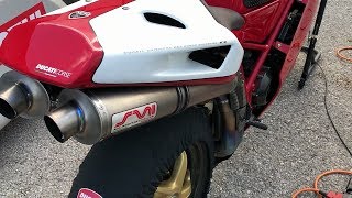 Ducati 996R with Sil Moto Italia exhaust  soundcheck [upl. by Alli]