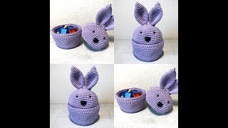 Tuto boite range chocolat lapin au crochet [upl. by Coy193]