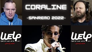 Måneskin  Coraline Sanremo 2022  REACTION [upl. by Ketchum]