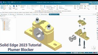 Solid Edge 2023 Tutorial  Plumer Blocker Design [upl. by Cohen420]