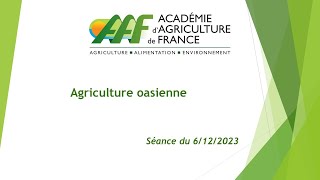 6122023  Agriculture oasienne [upl. by Atipul37]