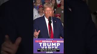 Trump says he is quotopposite of a Naziquot while discussing campaign rhetoric at Atlanta rally [upl. by Arawaj]