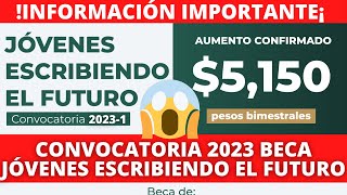 CONVOCATORIA Beca quotJóvenes Escribiendo El Futuroquot 5150 2023 ¿Cuándo Sale [upl. by Cary]